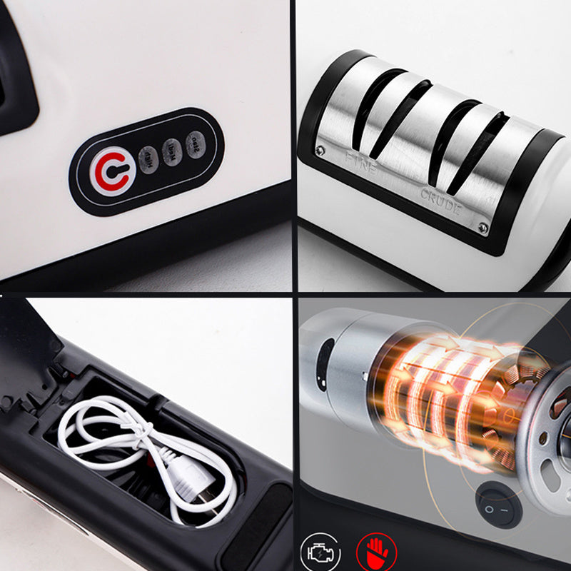 USB Rechargeable Electric Knife Sharpener, Automatically Adjustable