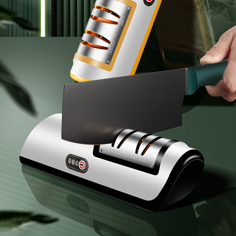 USB Rechargeable Electric Knife Sharpener, Automatically Adjustable