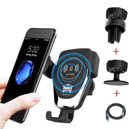 Gravity Qi wireless car charging mount, 10W fast charging