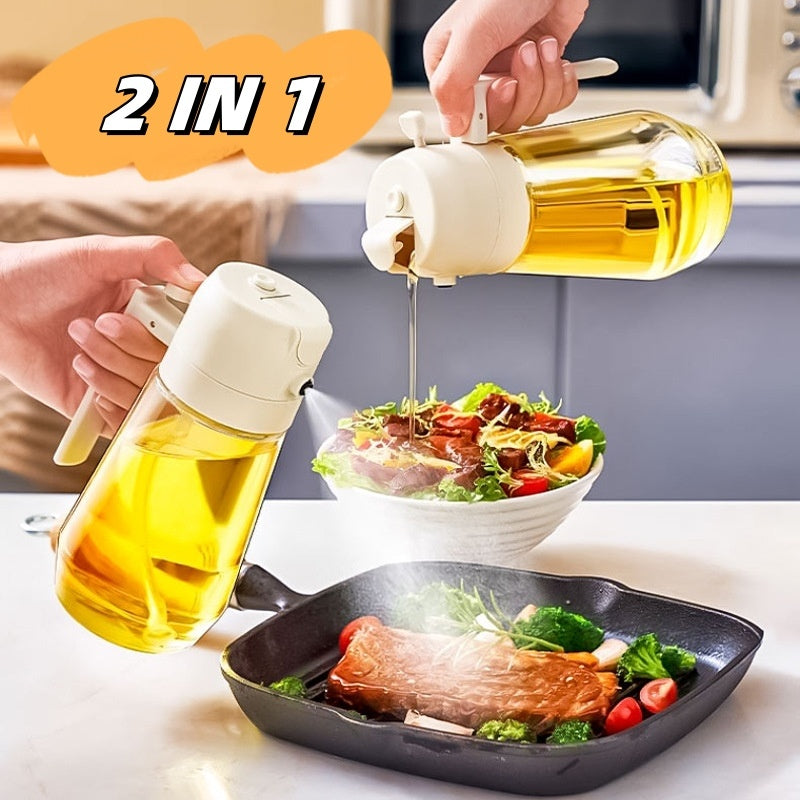 Olive oil sprayer for cooking BBQ 2 in 1, 470 ml