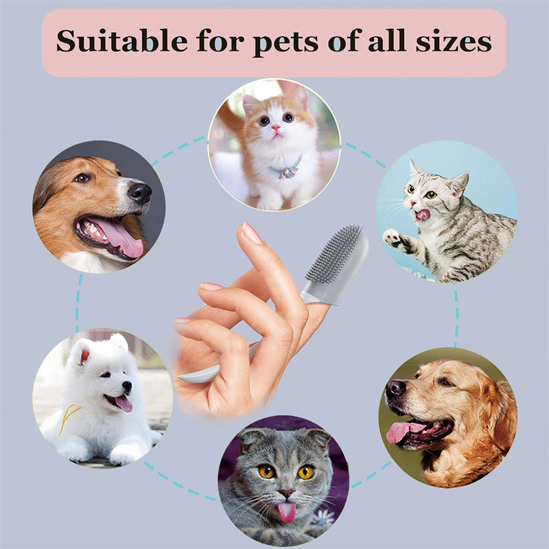 Silicone Dog and Cat Finger Toothbrush