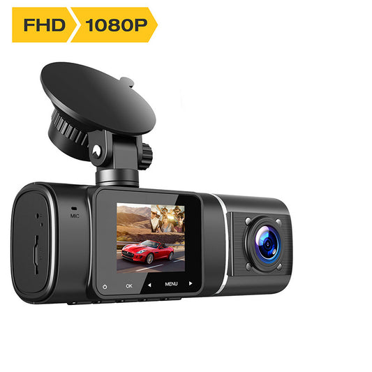 High-definition Night Vision Driving Recorder with dual lens 1.5-inch screen at angle shooting