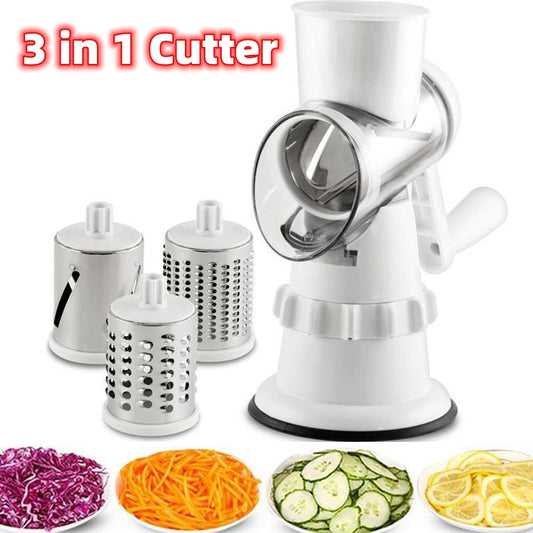 3-in-1 vegetable cutter manual kitchen accessory, Vegetable grater