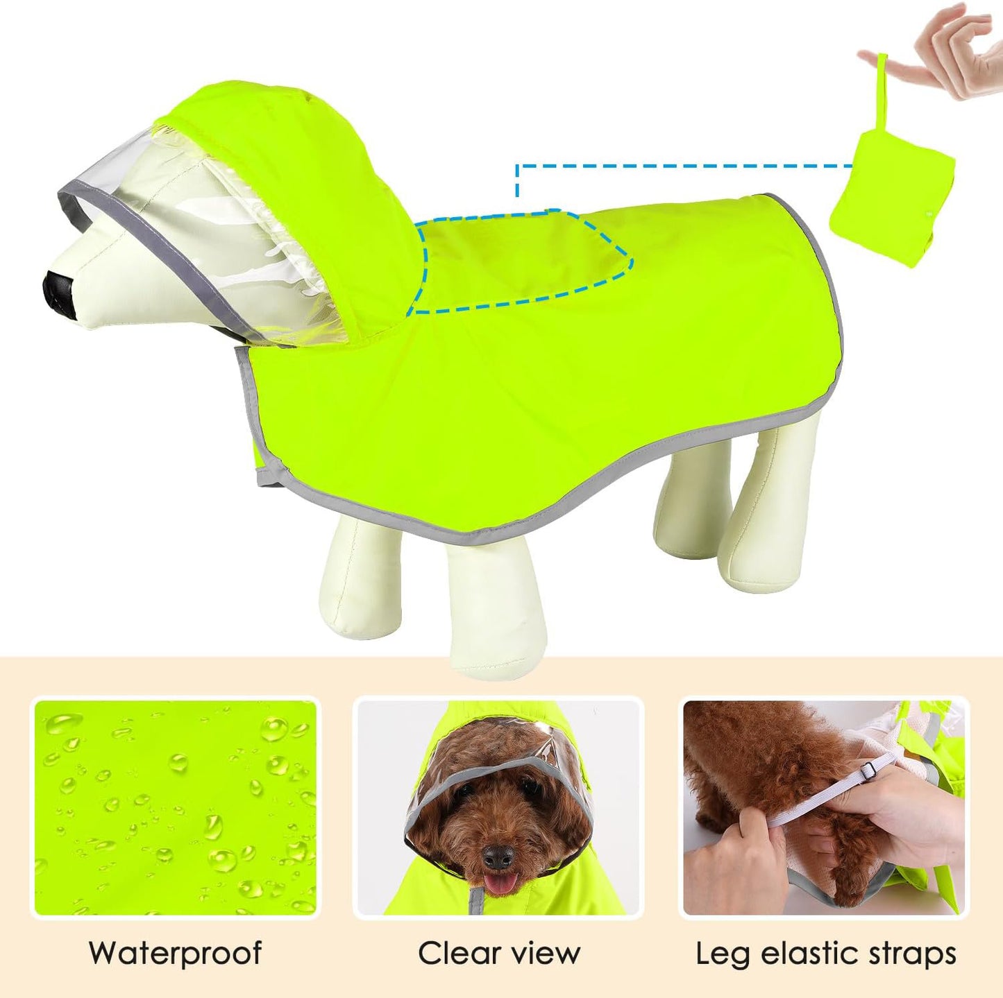 Dog Rain Jacket Waterproof