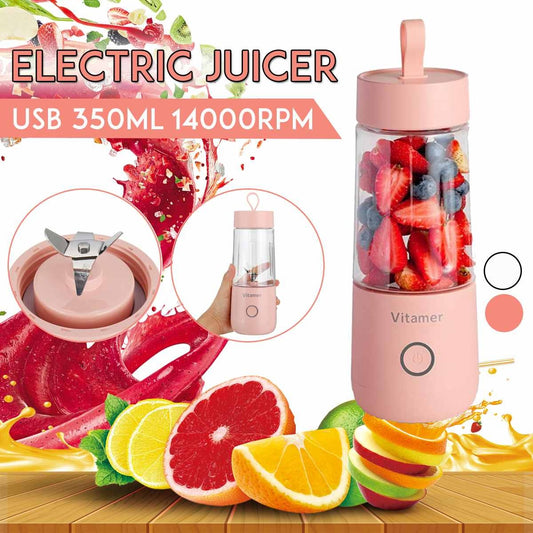 Portable Blender Juicer Electric USB Rechargeable, 350 ml