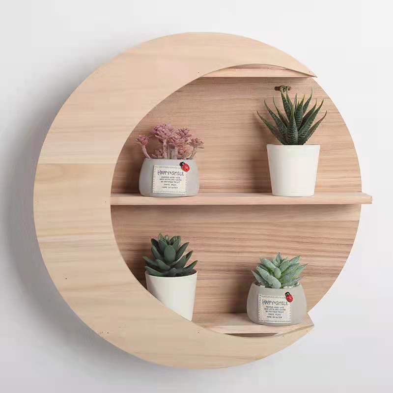 Wooden wall shelf, Wall-mounted